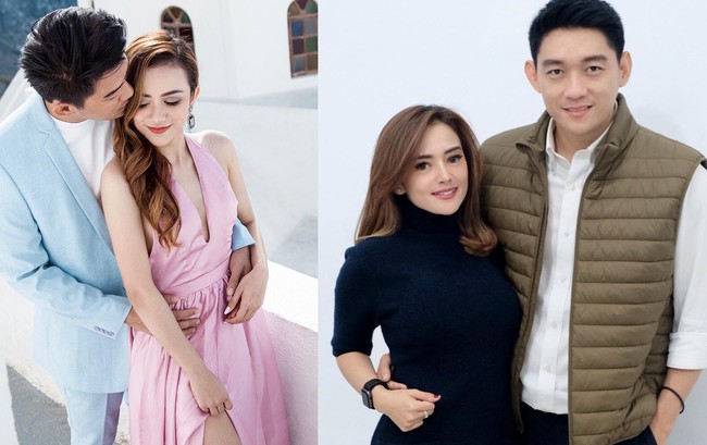 Inilah foto saat Ifan Seventeen bersama mendiang istrinya Dylan Sahara (foto kiri) dan ketika ia bersama Citra Monica (foto kanan). Kedua wanita tersebut sekilas memang tampak ada kemiripan dari garis wajah.  Foto: Instagram