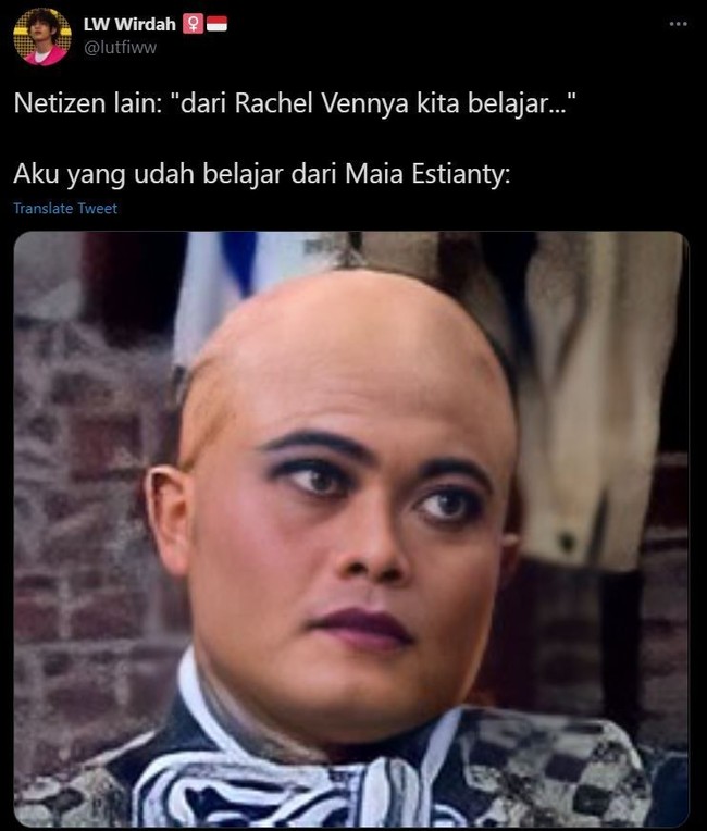 Ada yang udah lebih ahli nih karena sebelum belajar dari Rachel Vennya, dia udah belajar dari Maia Estianty dulu. Kalau kamu gimana? Foto: Twitter.com/lutfiww