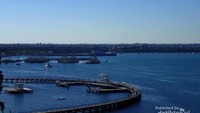 Pemandangan kolam laut dengan aneka kapal layar di Geelong