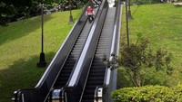 Eskalator di Fort Canning Park, Singapura