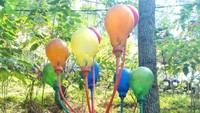 Lampu balon warna-warni, seru untuk fotomu