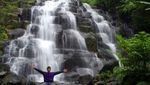 Air Terjun Bertumpuk Mirip Piramida di Padang