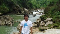 Sungai Oyo, muara air terjun