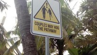 Couples may hog the pathway