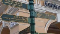 Penunjuk jalan dalam 3 bahasa di Macau