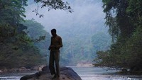 Kabut pagi di Krueng Teunom, Aceh Jaya