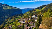 Lanskap alam yang cantik dengan latar belakang Pegunungan Alpen di Desa Wengen, Swiss (Sumber: blaineharrington.photoshelter.com)