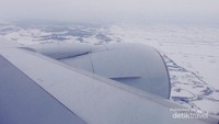 Pemandangan Sapporo dari atas pesawat