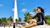Mercusuar peninggalan jaman Belanda yang masih difungsikan warga di pulau Lengkuas