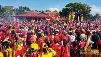 Puluhan ribu masyarakat menyaksikan perhelatan Bakar Tongkang.