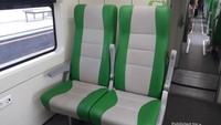 Kursi Kereta Minang Express terlihat cukup mewah