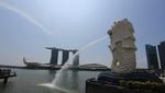 Begini Penampakan Patung Merlion dari Dekat