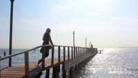 Laut Aegean di sore hari.