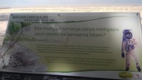 Penelasan geologis mengapa pasir pantai berwarna hitam.