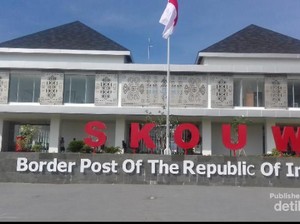 Cantiknya Tapal Batas Indonesia di Skouw