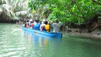 Mengayuh kano ke Cigenter, Ujung Kulon (Fitraya/detikTravel)