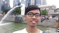 Yuhuuu, akhirnya bisa ketemu dengan oom merlion..