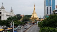 Sule Pagoda tampak dari atas JPO