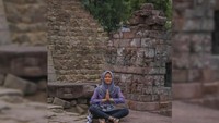 Berswafoto di candi Sukuh.