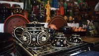 Motif gajah pada kerajinan bambu