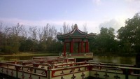 Salah satu bangunan utama yang berada di tengah-tengah danau