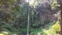 Curug Brugbug dihiasi oleh pepohonan