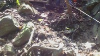Perjalanan melewati tebing nan terjal dan berbatu