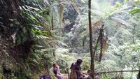 Jalan setapak mulai terjal