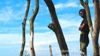 Menikmati kesejukan pantai