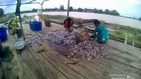 oleh-oleh khas desa pela adalah ikan asin yang murah, bersih dan enak.