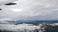 Keindahan yang sudah terasa di atas pesawat