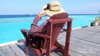 Gradasi warna biru laut di Maratua yang sangat menenangkan