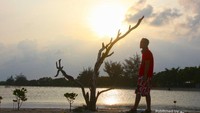 Sang surya yang perlahan muncul dibalik awan.