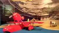 Pesawat Porco Rosso ini boleh disentuh tapi tidak boleh ditunggangi.