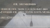 Prasasti pembangunan Kuil Shri Mariamman