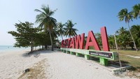 Ikon nama Pulau Ketawai yang ada di pulau ini