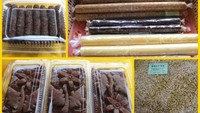 Gulau, dodol, halua, bu gring, roti Bhoi, dan Manisan Pala