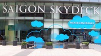 Pintu masuk menuju Saigon Skydeck.