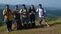 di puncak utara gunung api purba