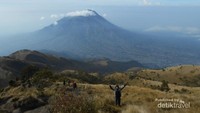 Savana Hijau dengan latar belakang Gunung Merapi