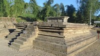 salah satu penemuan candi di situs liyangan