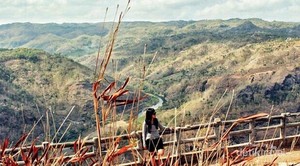 Indahnya Pemandangan Sungai Oya dari Kebun Buah Mangunan