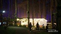 Suasana di Orchid Forest saat malam hari .