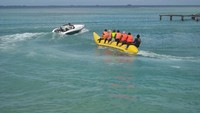 banana boat at tidung island