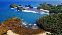 Panorama Pantai Kasap dari udara