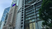 Gedung pencakar langit di Hong Kong yang futuristik