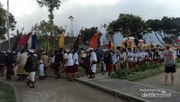 Upacara umat Hindu di pura.
