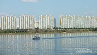 Pemandangan di sungai Hangang