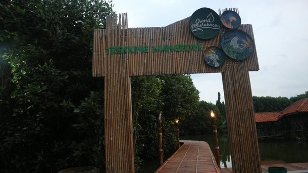 Trekking Mangrove ini berada di kawasan Grand Maerokoco, Semarang