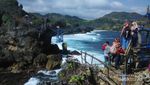 Jembatan Buat Uji Nyali di Pantai Gunungkidul